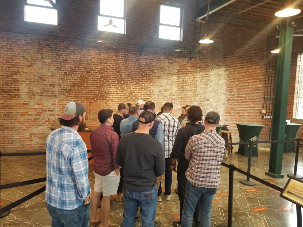 Photos from Buffalo Trace Distillery Tour. Registration kiosk.