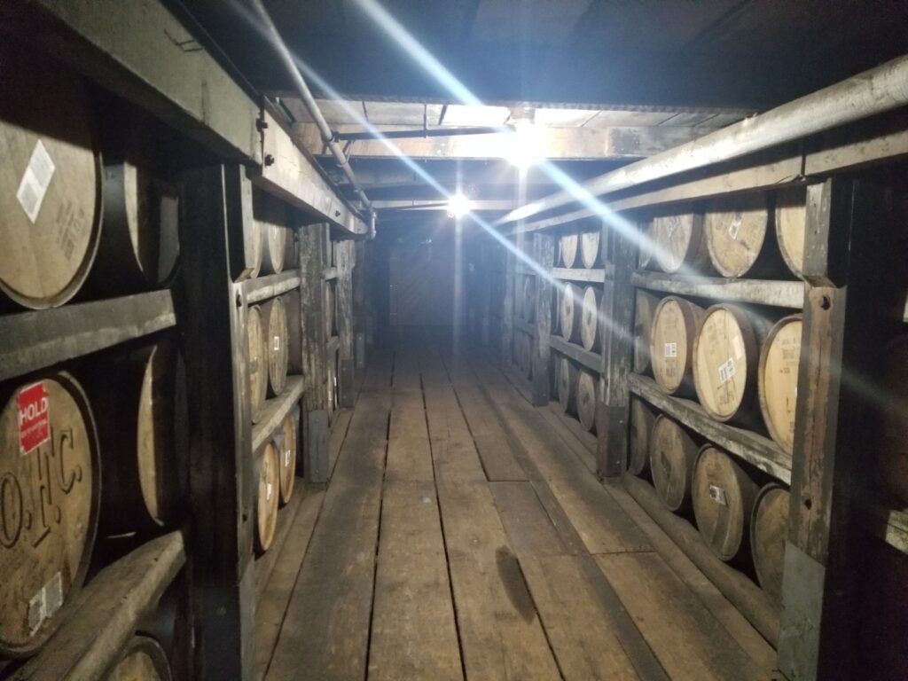 Photos from Buffalo Trace Distillery Tour. Main barrel aging warehouse.